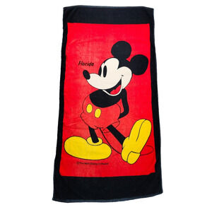 Vintage Mickey Mouse Florida Disney Beach Towel Taiwan 55" x 30"